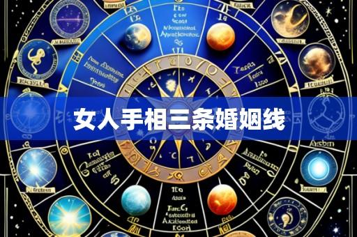 女人手相三条婚姻线
