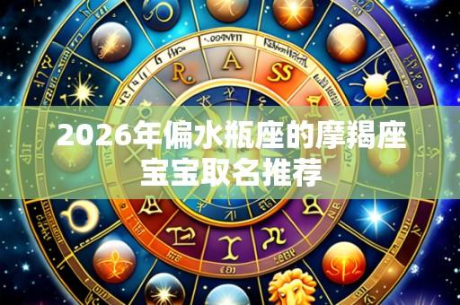 2026年偏水瓶座的摩羯座宝宝取名推荐