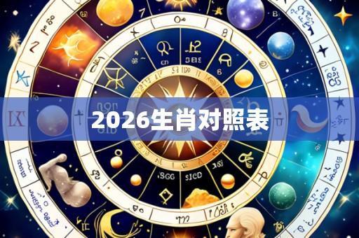 2026生肖对照表