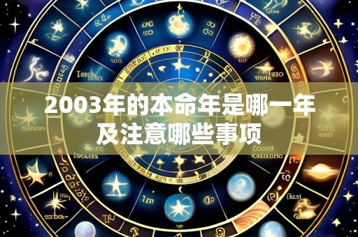 2003年的本命年是哪一年及注意哪些事项