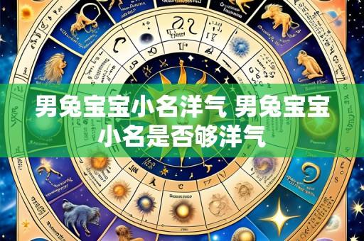 男兔宝宝小名洋气 男兔宝宝小名是否够洋气