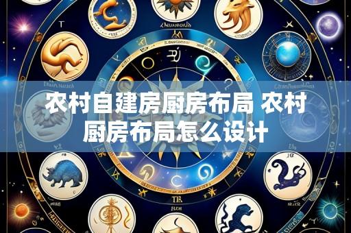 农村自建房厨房布局 农村厨房布局怎么设计