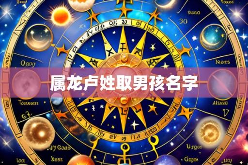 属龙卢姓取男孩名字