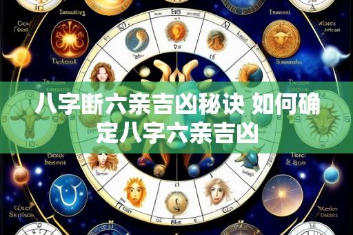 八字断六亲吉凶秘诀 如何确定八字六亲吉凶
