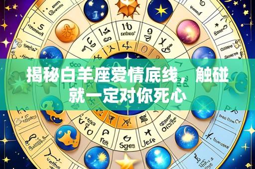 揭秘白羊座爱情底线,触碰就一定对你死心