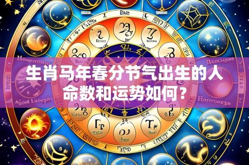生肖马年春分节气出生的人命数和运势如何?