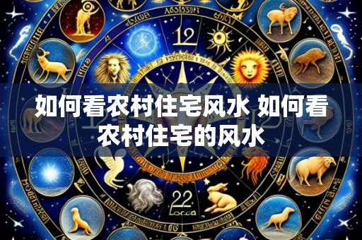 如何看农村住宅风水 如何看农村住宅的风水