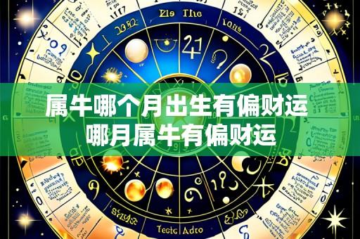 属牛哪个月出生有偏财运 哪月属牛有偏财运