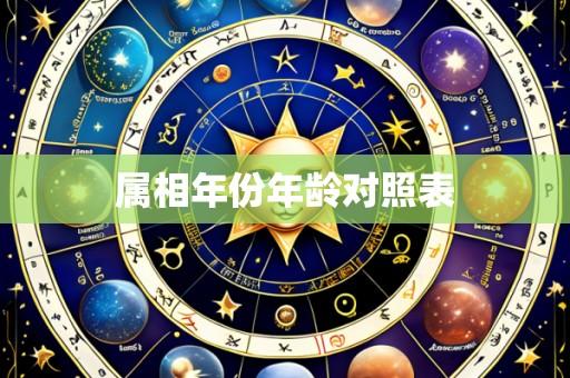 属相年份年龄对照表