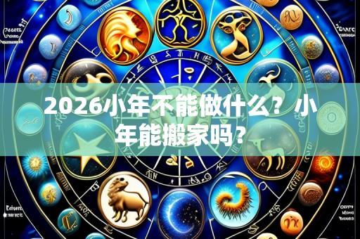 2026小年不能做什么?小年能搬家吗?