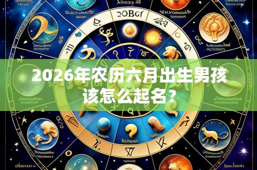 2026年农历六月出生男孩该怎么起名？