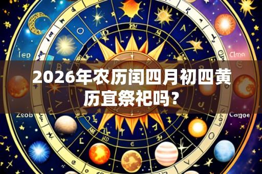 2026年农历闰四月初四黄历宜祭祀吗?