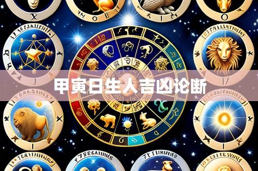 甲寅日生人吉凶论断