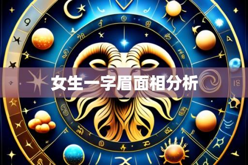 女生一字眉面相分析