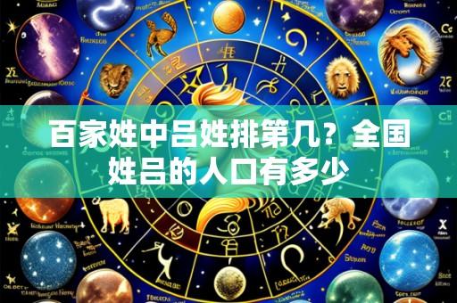 百家姓中吕姓排第几?全国姓吕的人口有多少