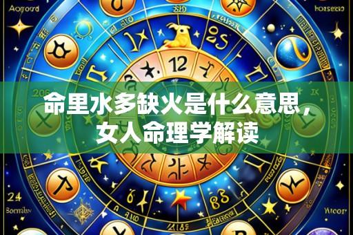 命里水多缺火是什么意思,女人命理学解读