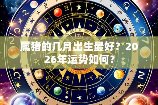 属猪的几月出生最好？2026年运势如何？