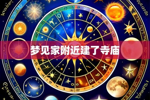 梦见家附近建了寺庙