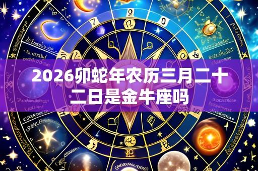 2026卯蛇年农历三月二十二日是金牛座吗