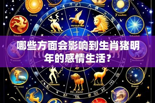 哪些方面会影响到生肖猪明年的感情生活？