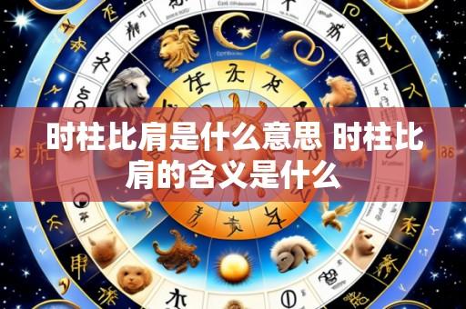 时柱比肩是什么意思 时柱比肩的含义是什么