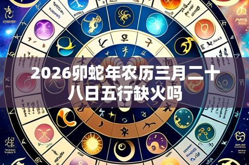 2026卯蛇年农历三月二十八日五行缺火吗