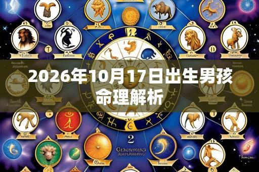 2026年10月17日出生男孩命理解析