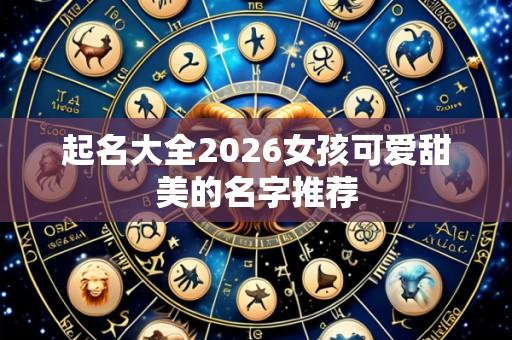 起名大全2026女孩可爱甜美的名字推荐
