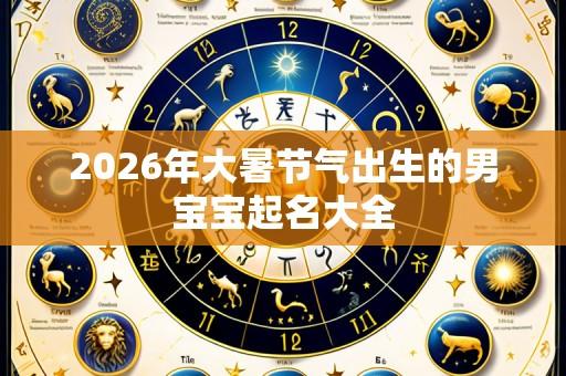 2026年大暑节气出生的男宝宝起名大全