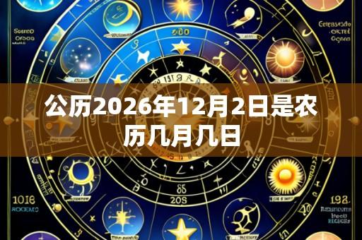 公历2026年12月2日是农历几月几日