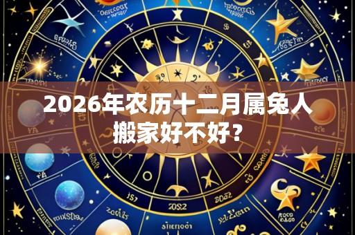 2026年农历十二月属兔人搬家好不好？