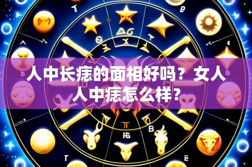 人中长痣的面相好吗?女人人中痣怎么样?