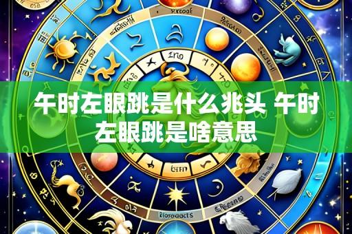 午时左眼跳是什么兆头 午时左眼跳是啥意思