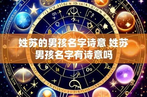 姓苏的男孩名字诗意 姓苏男孩名字有诗意吗