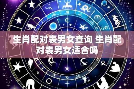 生肖配对表男女查询 生肖配对表男女适合吗