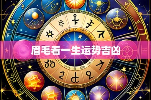 眉毛看一生运势吉凶