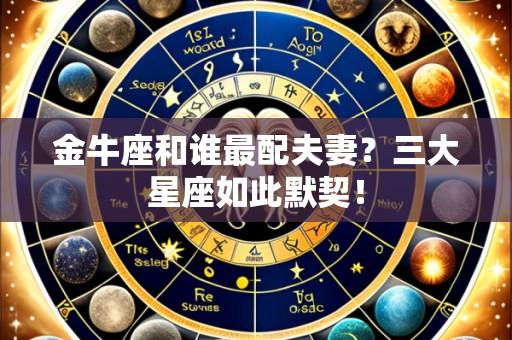 金牛座和谁最配夫妻？三大星座如此默契！