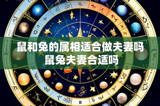鼠和兔的属相适合做夫妻吗 鼠兔夫妻合适吗