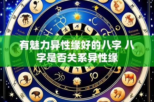 有魅力异性缘好的八字 八字是否关系异性缘
