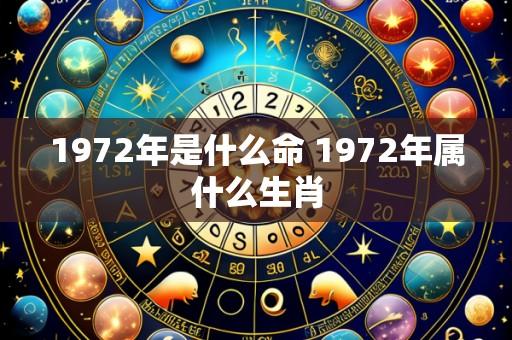 1972年是什么命 1972年属什么生肖