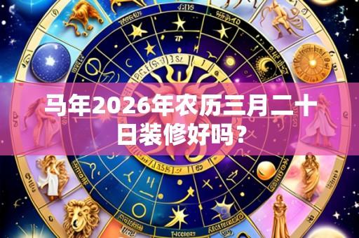 马年2026年农历三月二十日装修好吗?