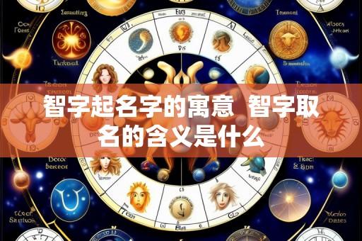 智字起名字的寓意 智字取名的含义是什么