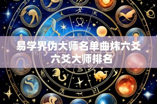 易学界伪大师名单曲炜六爻 六爻大师排名