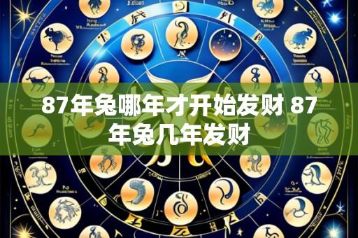 87年兔哪年才开始发财 87年兔几年发财