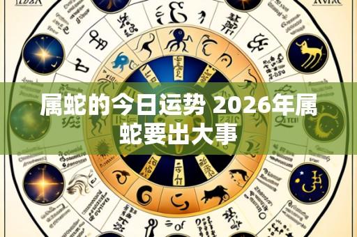 属蛇的今日运势 2026年属蛇要出大事