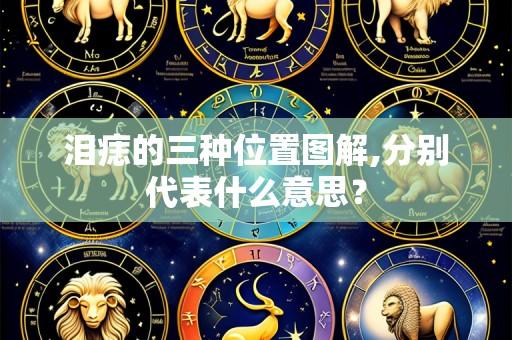 泪痣的三种位置图解,分别代表什么意思?