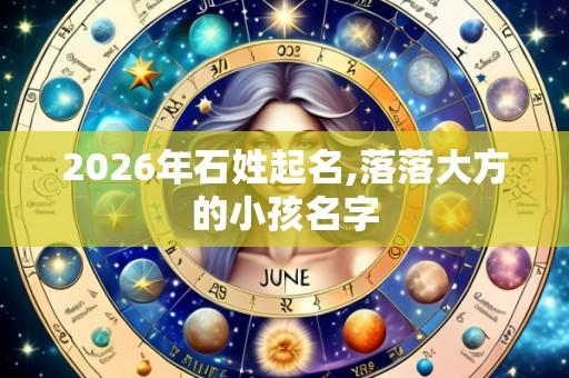 2026年石姓起名,落落大方的小孩名字