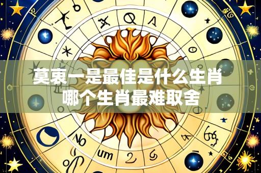 莫衷一是最佳是什么生肖 哪个生肖最难取舍