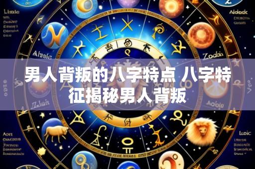男人背叛的八字特点 八字特征揭秘男人背叛