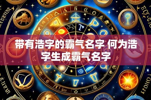 带有浩字的霸气名字 何为浩字生成霸气名字